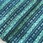 Preview: Indigo Hand Block Print aus Indien - TURQUOISE STRIPES SLUB COTTON